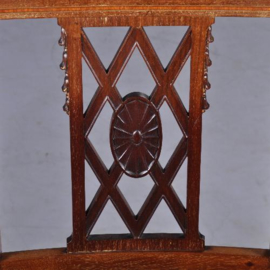 Antieke stoelen / stel van 8 antieke Engelse mahoniehouten stoelen ca. 1900 w.v. 2 met armleuningen (No.920154)