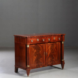 Antiek buffet / Empire klapbuffet ca. 1810 met uittrekbare etageré en zijbladen (No.780148)