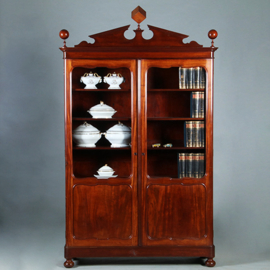 Boekenkast voor een wiskundige in massief mahonie ca 1840 Hollands (No.271730)