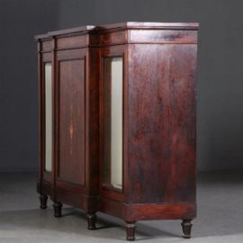 Antieke kast / Ingelegde palissander credenza 2 spiegeldeuren en een paneeldeur ca. 1870 (No.662722)