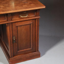 Antiek bureau / Soennecken bureau met uitdraaibare kasten ca. 1910 eikenhout (No.730151)