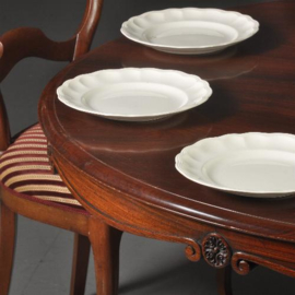Antieke tafel / Ronde massief palissander eetkamertafel Tilttoptable 6 tot 8 personen ca. 1860 (No.521365)