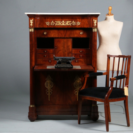 Empire secretaire abattant of klepbureau in mahonie met brons (No.260640)