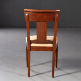 Antieke stoelen  / Stel van 6 vroeg Biedermeier eetkamerstoelen ca. 1820 Prijs incl herstofferen maar wens (No.780142)