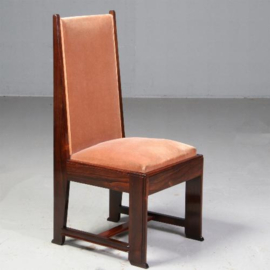 Antieke stoelen / Stel van 4 grote Art Deco zetels waarvan 2 met leuningen (No.722113)