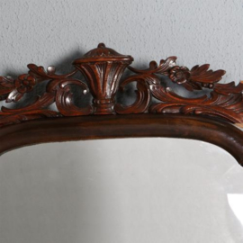 Antieke spiegels / Soester spiegel met kroon en geslepen glas ca. 1900 (No.682801)