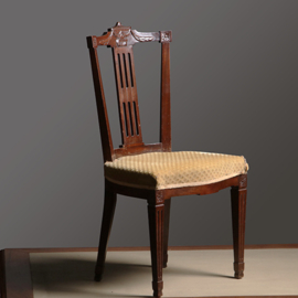16 antieke eetkamerstoelen mahonie Hollands Louis Seize stijl incl nieuwe bekleding naar wens (No.331515)