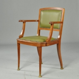 Antieke stoelen / stel van 2 art deo bureaustoelen / armstoelen Portois und Fix ca. 1900 (No.781461)