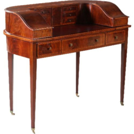 Antieke bureaus / Carlton House desk in mahonie Mid Victorian  ±1870 vrijstaand (No.841267)