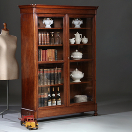Biedermeier boekenkast ca 1830 in mahonie (No.951425)
