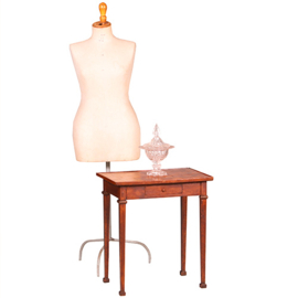 Hollands volkskunst bijzettafel met essenhout geparketteerd blad  ca 1860 (No.450390)