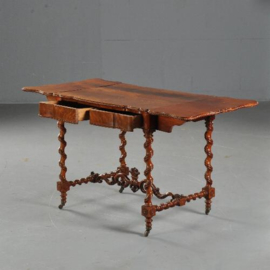 Antieke bijzettafels / wijntafels / Hollandse Wandtafel gesigneerd T.J. Heydanus ca. 1840 (No. 461632)