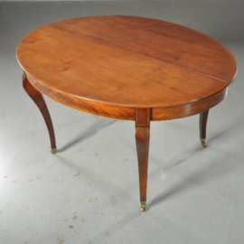 Antieke tafel / Ovale Charles X  Coulissentafel ca. 1820 met twee bladen 2,25m.  - groter kan ook (No.532118)