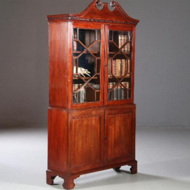 Antieke kasten / Klein Engels Regency boekenkastje / servieskastje ca. 1800 (No.840163)