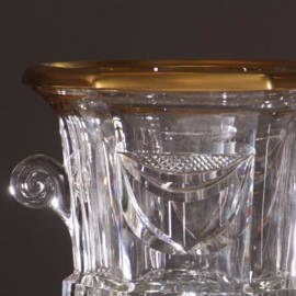 Antiek varia / Champagne koeler in kristal met 24 krt goud midden vorige eeuw (No.542450)&