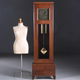 Antiek Varia / Staand horloge art deco ca. 1910 vierkante wijzerplaat en slinger -met garantie (No.661151)