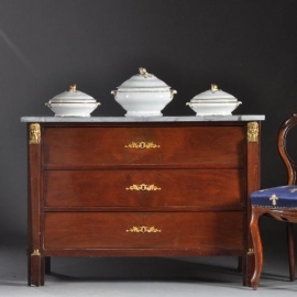 Antieke kast / Empire commode Frankrijk ca. 1810 Verguld brons beslag (No.806945)