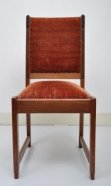 Set van 4 Hollandse Art Deco stoelen met coromandel ornament (No.8796)