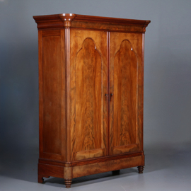 Vroeg Biedermeier Notariskast of  tweedeurskast in blonde kleur mahonie ca 1830 (No.440510)