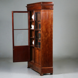 Strakke Boekenkast vroeg biedermeier ca 1820 mahonie indeling flexibel (No.461515)