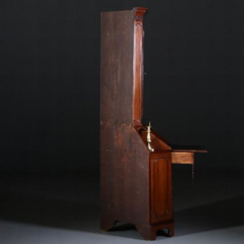 Antieke bureaus / Engelse hoekkast / hoeksecretaire / buro-bookcase ca. 1875 in mahonie (No.401743)
