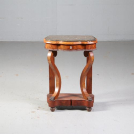 Antieke bijzettafels / wijntafels / Fijne gebouwde elegante zeer kleine trumeau ca. 1830 mét kleine lade (No.422057)