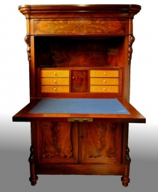 Antieke bureaus / Hollandse Willem III secretaire ca. 1875 (No.78315)