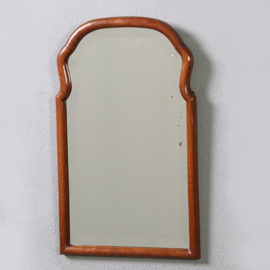 Antieke spiegels / Zeer kleine Soester spiegel ca. 1920 facet geslepen, notenhout (No.851045)