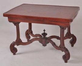 Antieke tafel / Schrijftafel / Werktafel in mahonie ca. 1860 uittrekbaar (No.78978)