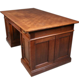 Antiek bureau / Soennecken bureau met uitdraaibare kasten ca. 1910 eikenhout (No.730151)