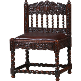 Koloniale stoel ca 1700 incl bekleding naar wens  (No.280305)