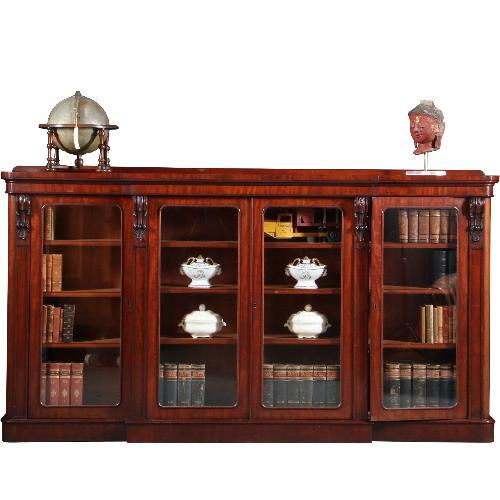 Antieke kasten / Victoriaanse halfhoge boekenkast / bibliotheekkast / servieskast ca. 1865 (No.822417)