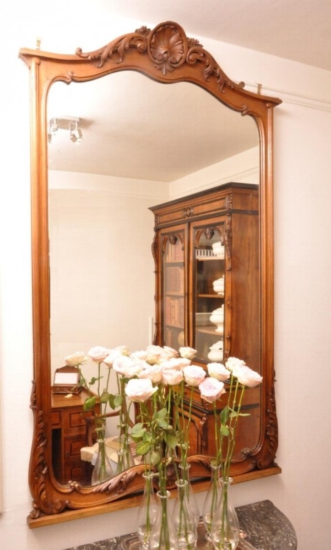 Zuinig seks winter Antieke spiegels / Grote houten schouwspiegel strakke stijlen met gestoken  kuif en onderregel (No.474319) | Antieke meubelen bibliotheek / beeldbank /  archief | AntiekSite.nl