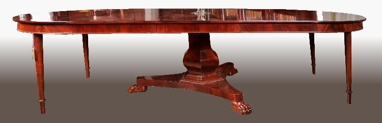 Antieke tafels Hollandse Coulissentafel mahonie ca. 1830 Antieke tafels Hollandse mahonie coulissentafel