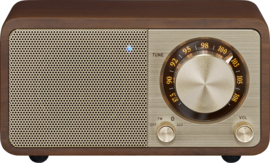 Sangean WR-7 PLUS mini FM radio met Bluetooth ontvangst, Vintage Walnut