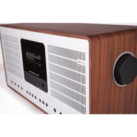 Revo SuperConnect Stereo radio met DAB+, internet, Bluetooth en Spotify, walnut silver