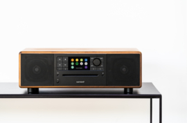 Sonoro Prestige X (2023 editie) SO-331 stereo internetradio met DAB+, FM, CD, Spotify en Bluetooth, walnoot - antraciet