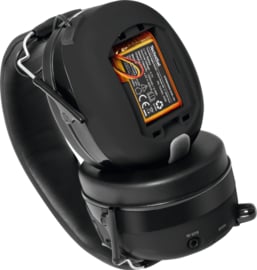 TechniSat Stereoman DAB+ OD stereo DAB+ en FM hoofdtelefoon bouwradio - gehoorbeschermer met ingebouwde accu, zwart
