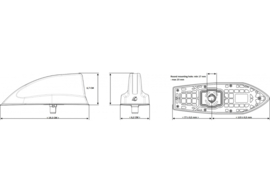 Calearo Shark 3 actieve combi AM / FM / DAB+ auto dak (vervangings) antenne (7677500)