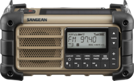 Sangean MMR-99 FM, AM en Bluetooth nood radio met zonnepaneel en dynamo, Desert Tan