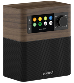 Sonoro STREAM internetradio met DAB+, FM, Bluetooth en USB, Walnut - Black