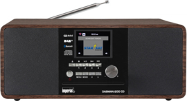 Imperial DABMAN i200 CD stereo hybride internetradio met CD, USB, Bluetooth en DAB+ digital radio, walnoot