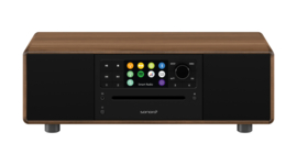 Sonoro Prestige X (2023 editie) SO-331 stereo internetradio met DAB+, FM, CD, Spotify en Bluetooth, walnoot - antraciet