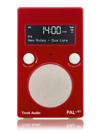 Tivoli Audio Model PAL+ BT oplaadbare radio met DAB+, FM en Bluetooth, rood-wit