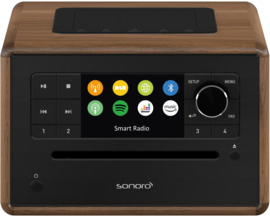 Sonoro Elite X internetradio met DAB+, FM, CD, Spotify en Bluetooth, walnut - antraciet