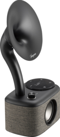Sangean CP-100D DAB+ en FM retro radio met Bluetooth met ingebouwde accu, Fabric Grey-Black