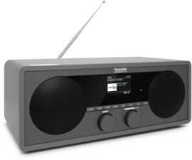 TechniSat DigitRadio 451 CD IR stereo houten wifi internetradio met CD, DAB+ en FM, antraciet