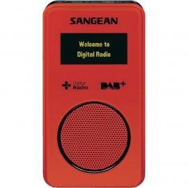 Sangean DPR-36 pocketradio met DAB+ / FM en SD recording, rood