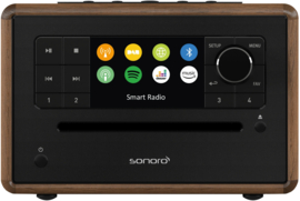 Sonoro Elite X internetradio met DAB+, FM, CD, Spotify en Bluetooth, walnut - antraciet