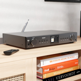 Majority Audio Fitzwilliam stereo hifi tuner met internetradio, DAB+, FM,  USB, Spotify en Bluetooth, zwart